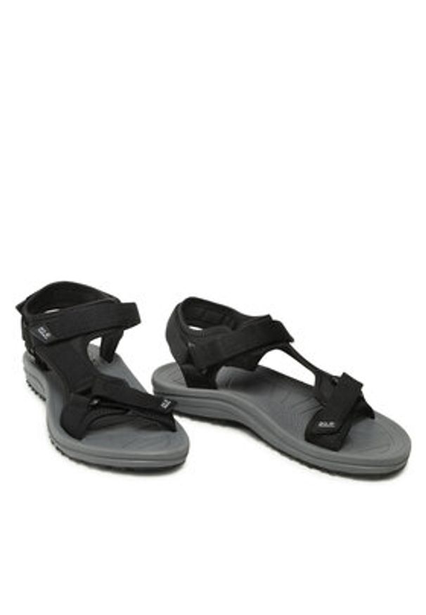 Jack Wolfskin Sandały Wave Breaker M 4052011 Czarny. Kolor: czarny. Materiał: materiał