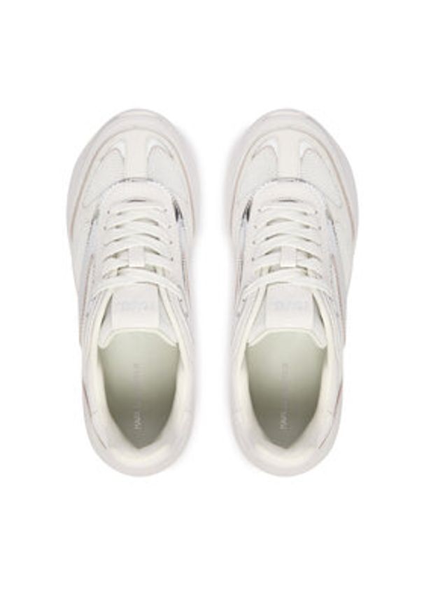 Karl Lagerfeld - KARL LAGERFELD Sneakersy Kontour Wedge KL68016 Biały. Kolor: biały. Materiał: skóra