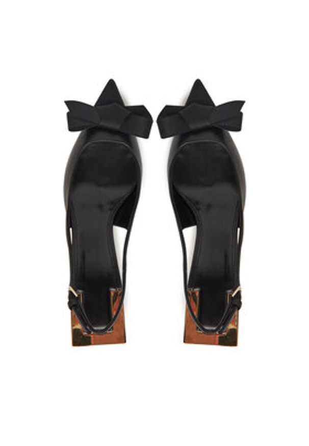 Elisabetta Franchi Sandały SA-05L-51E2 Czarny. Kolor: czarny. Materiał: skóra