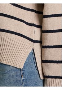 Guess Jeans Sweter W5BR03 Z3HM1 Beżowy Relaxed Fit. Kolor: beżowy. Materiał: bawełna #3