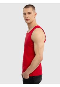 Big-Star - Koszulka męska bez rękawów z logo BIG STAR czerwona Jacke 603. Okazja: na co dzień. Kolor: czerwony. Materiał: bawełna, tkanina, dzianina. Długość rękawa: bez rękawów. Wzór: nadruk. Styl: casual, sportowy #3