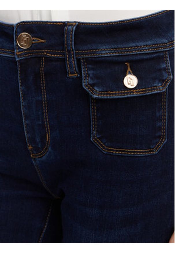 Gaudi Jeansy 511BD26002 Granatowy Flare Fit. Kolor: niebieski