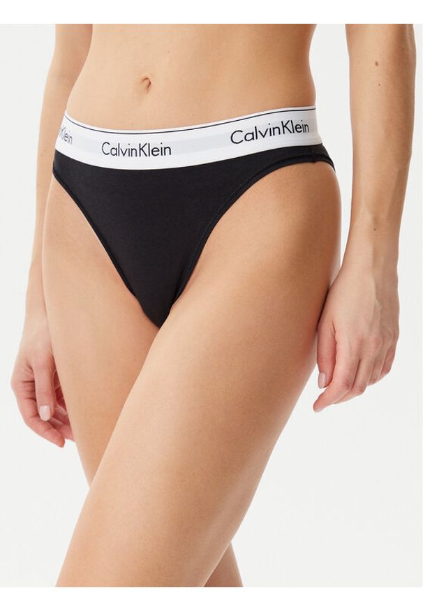 Calvin Klein Underwear Figi klasyczne z wysokim stanem LV00QF8319 Czarny. Stan: podwyższony. Kolor: czarny. Materiał: bawełna