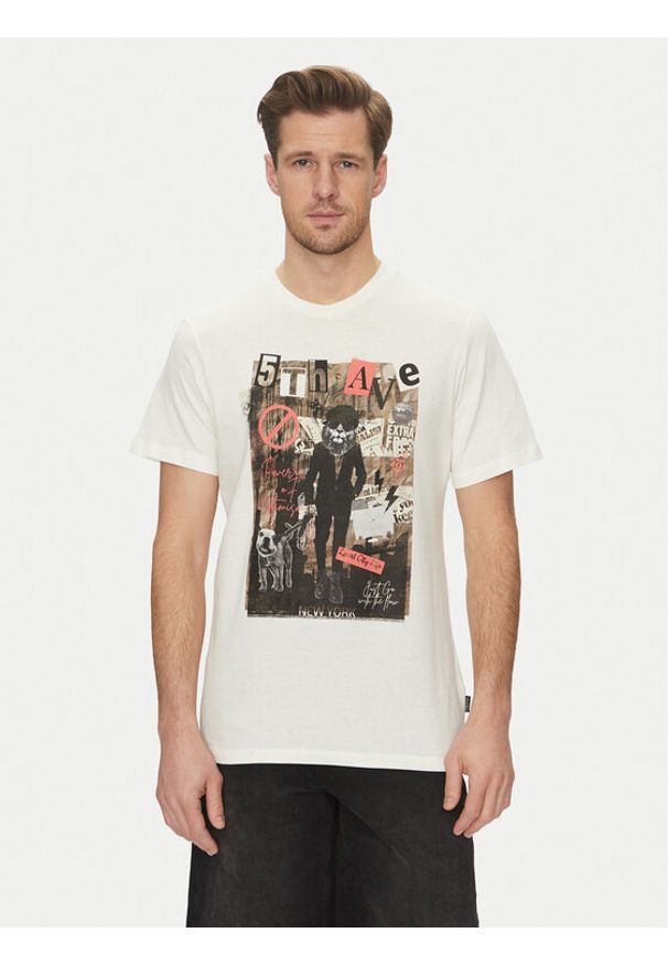 Blend T-Shirt 20717965 Biały Regular Fit. Kolor: biały. Materiał: bawełna