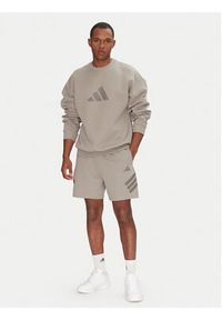 Adidas - adidas Szorty sportowe Future Icons 3-Stripes JD4882 Beżowy Regular Fit. Kolor: beżowy. Materiał: bawełna. Styl: sportowy #5