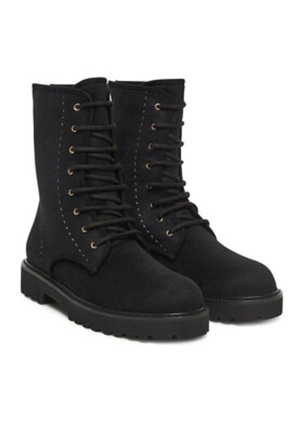 Max Mara Trzewiki Bakerzipwk 25247960126 Czarny. Kolor: czarny. Materiał: materiał