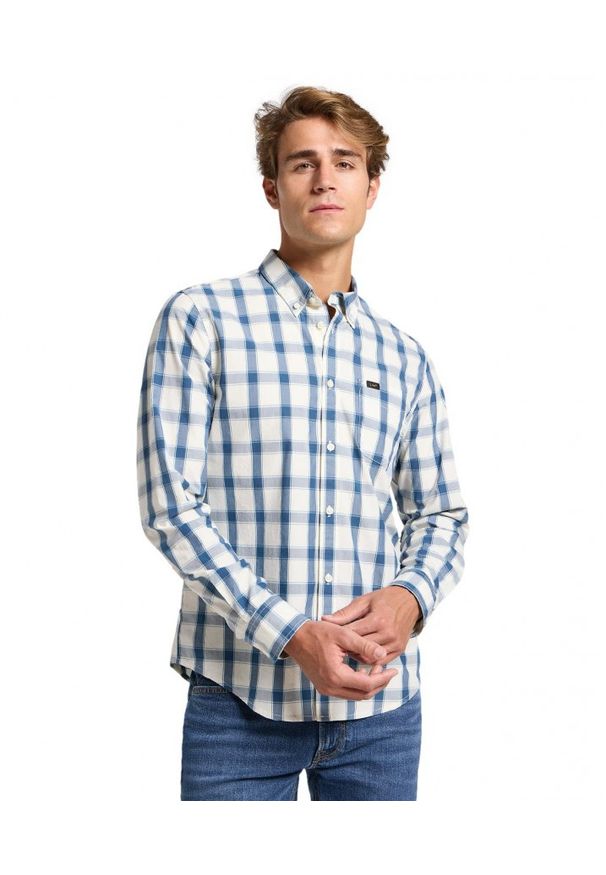 Lee - MESKA KOSZULA LEE LEE BUTTON DOWN ORION 112363896. Typ kołnierza: button down