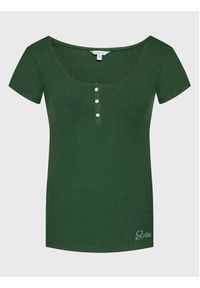 Guess Bluzka Karlee Jewel W2YP24 KBCO2 Zielony Slim Fit. Kolor: zielony. Materiał: wiskoza #5