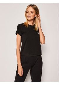 Calvin Klein Underwear Koszulka piżamowa 000QS6356E Czarny Regular Fit. Kolor: czarny. Materiał: bawełna #1