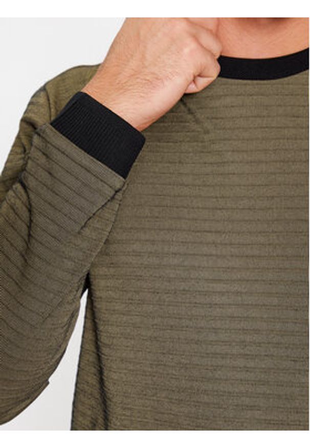 BOSS - Boss Longsleeve Ottoman 50500448 Zielony Regular Fit. Kolor: zielony. Materiał: bawełna, syntetyk. Długość rękawa: długi rękaw