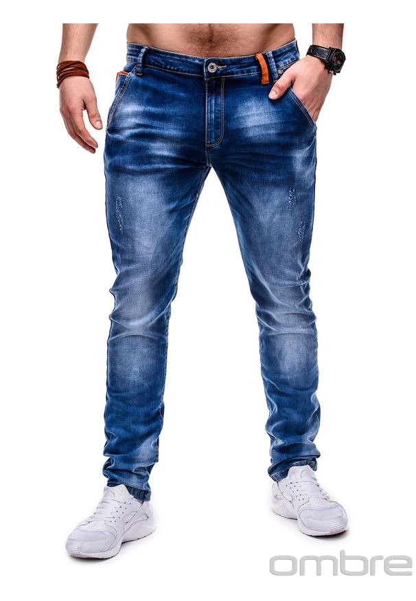 Ombre Clothing - Spodnie - jeansowe P449 - L. Materiał: jeans