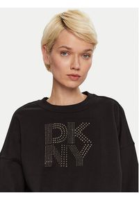 DKNY Sport Bluza DP4T9968 Czarny Loose Fit. Kolor: czarny. Materiał: syntetyk, bawełna. Styl: sportowy