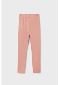Mayoral spodnie dziecięce kolor różowy gładkie. Okazja: na co dzień. Kolor: różowy. Materiał: dzianina. Wzór: gładki. Styl: casual #2