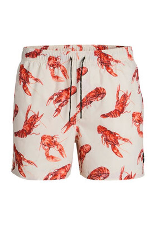 Jack & Jones - Jack&Jones Szorty kąpielowe Maui 12272809 Beżowy Regular Fit. Kolor: beżowy. Materiał: syntetyk