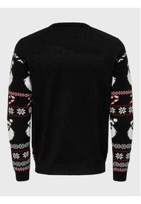 Only & Sons Sweter Xmas Santa 22023994 Czarny Regular Fit. Kolor: czarny. Materiał: syntetyk #5
