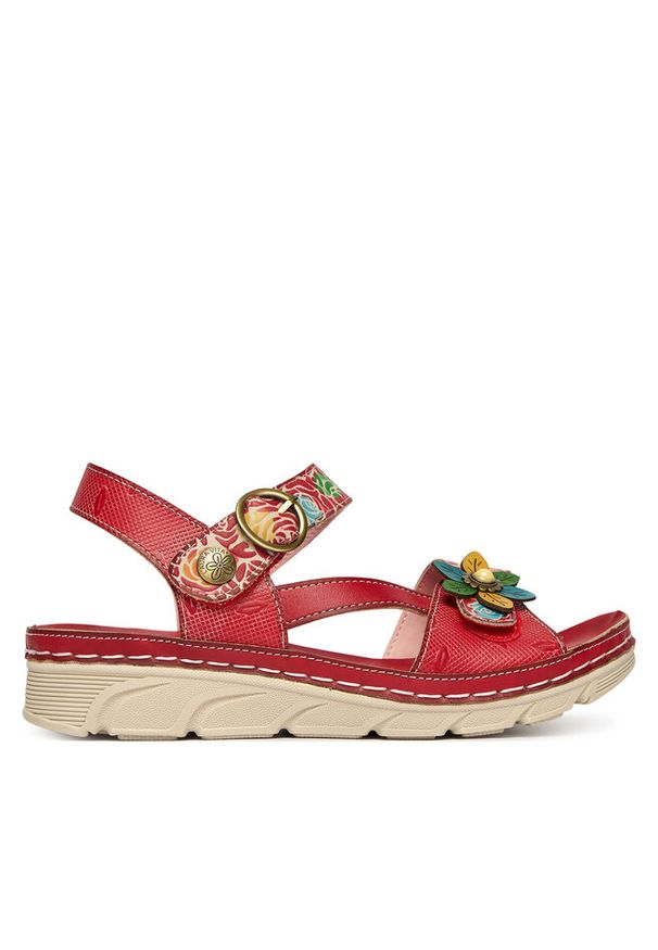 Sandały Laura Vita. Kolor: czerwony