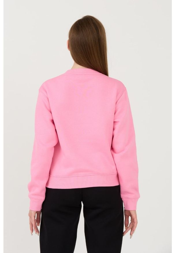 Guess - GUESS Różowa damska bluza Icon, Rozmiar M. Kolor: różowy