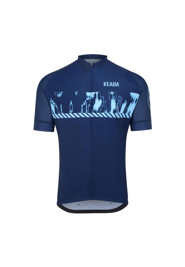 KEADA SPORTS - Damska koszulka rowerowa z krótkim rękawem – Signal One. Kolor: niebieski. Długość rękawa: krótki rękaw. Długość: krótkie. Sport: kolarstwo, fitness