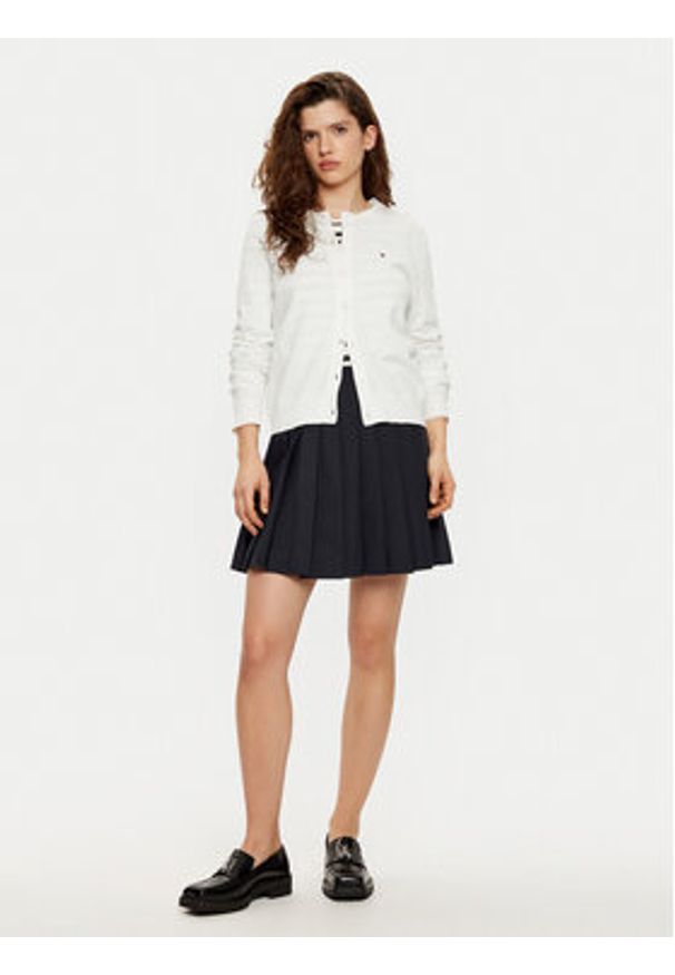 TOMMY HILFIGER - Tommy Hilfiger Spódnica plisowana WW0WW43626 Granatowy Regular Fit. Kolor: niebieski. Materiał: bawełna, syntetyk