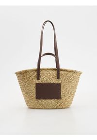 Reserved - Pleciona torebka shopper - kremowy. Kolor: kremowy #1