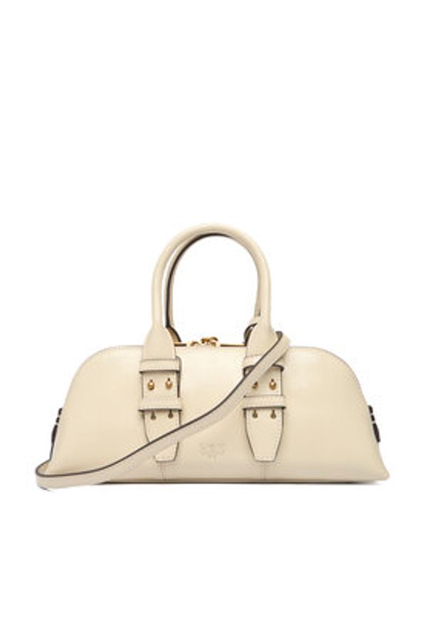 Pinko - PINKO Torebka Bowling Bag Baguette AI 25-26 105334 A2VW Écru. Materiał: skórzane