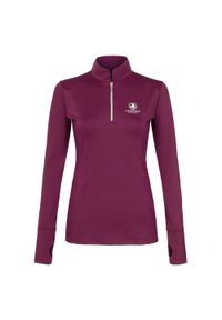 Koszulka jeździecka damska EQUESTRIAN QUEEN Bailey z długim rękawem. Kolor: czerwony. Materiał: materiał. Długość rękawa: długi rękaw. Długość: długie #1