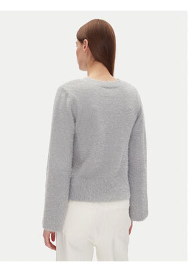 DKNY Sweter DJ4R0504 Szary Regular Fit. Kolor: szary. Materiał: syntetyk