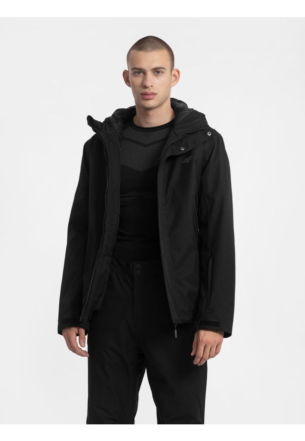 4f - Kurtka narciarska membrana 5 000 męska. Kolor: czarny. Materiał: materiał, poliester. Sezon: zima. Sport: narciarstwo