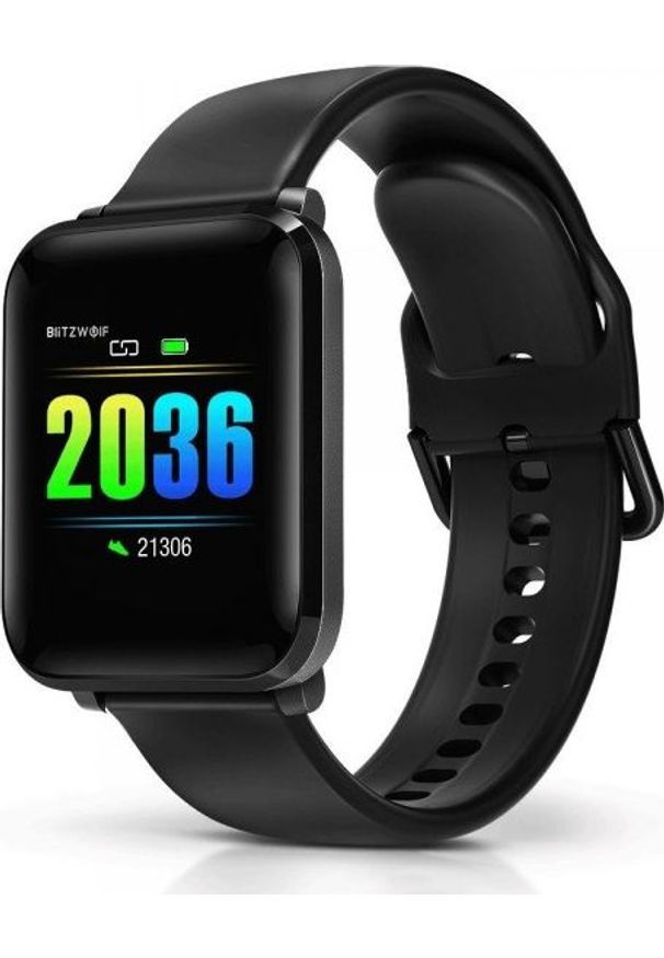 Czarny zegarek BlitzWolf smartwatch