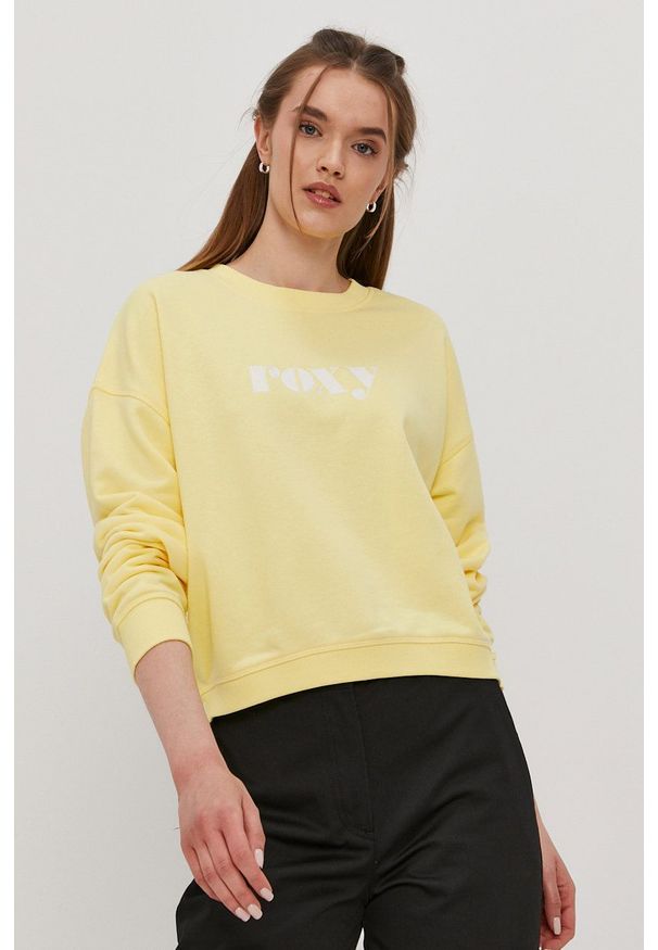 Roxy - Bluza. Kolor: żółty. Wzór: aplikacja