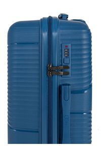 Ochnik - Komplet walizek na kółkach 19"/24"/28" WALPP-0021-61(W24). Kolor: niebieski. Materiał: guma, poliester, materiał