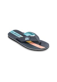 Japonki plażowe męskie Quiksilver MOLOKAI LAYBACK. Okazja: na plażę. Kolor: szary, niebieski, wielokolorowy. Sezon: lato