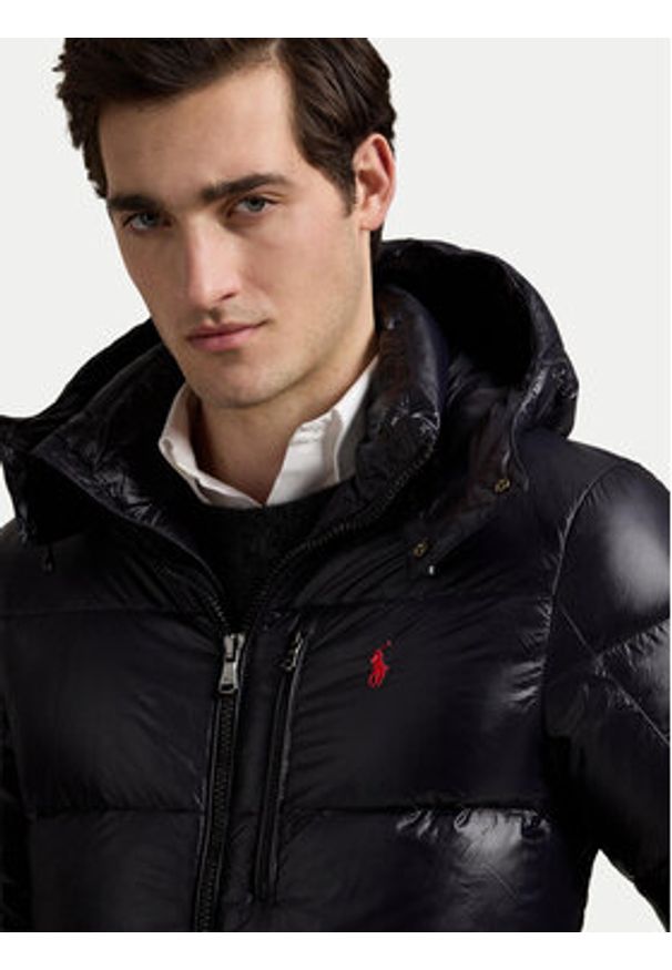 Polo Ralph Lauren Kurtka puchowa 710968281001 Czarny Regular Fit. Typ kołnierza: polo. Kolor: czarny. Materiał: syntetyk