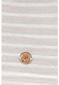 Answear Lab t-shirt bawełniany damska kolor beżowy. Okazja: na co dzień. Kolor: beżowy. Materiał: bawełna. Długość rękawa: krótki rękaw. Długość: krótkie. Styl: wakacyjny #2
