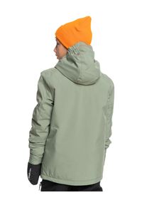 Quiksilver - Kurtka śnieżna dla Chłopcy MORTON. Kolor: pomarańczowy, niebieski, wielokolorowy. Materiał: poliester, materiał. Sezon: zima. Sport: narciarstwo