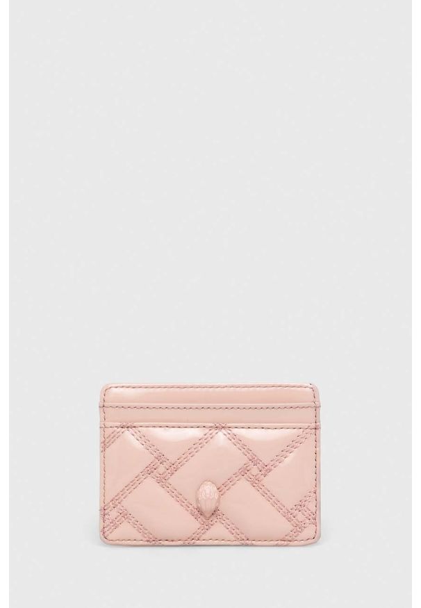 Kurt Geiger London etui na karty skórzane kolor różowy. Kolor: różowy. Materiał: skóra