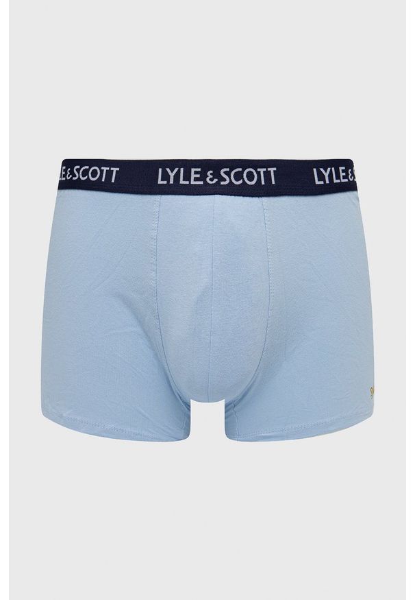Lyle & Scott - Bokserki (3-pack). Kolor: niebieski. Materiał: bawełna