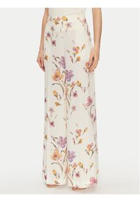 TwinSet - TWINSET Spodnie palazzo 251TP2775 Écru Wide Leg. Materiał: wiskoza