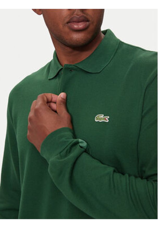 Lacoste Polo L1312 Zielony Classic Fit. Typ kołnierza: polo. Kolor: zielony. Materiał: bawełna