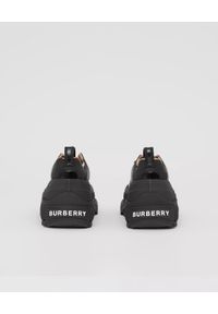 Burberry - BURBERRY - Sneakersy Arthur z nylonu i skóry. Kolor: czarny. Materiał: nylon, skóra. Wzór: napisy, kratka #3