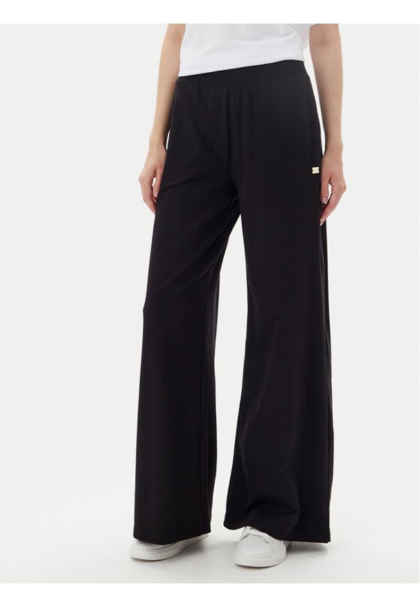 EA7 Emporio Armani Spodnie dresowe 7W000083 AF13135 UC001 Czarny Wide Leg. Kolor: czarny. Materiał: bawełna