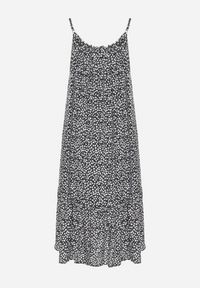 Born2be - Czarna Rozkloszowana Sukienka z Bawełny w Kwiatowy Wzór Nilaretia. Okazja: na co dzień. Kolor: czarny. Materiał: bawełna. Długość rękawa: na ramiączkach. Wzór: kwiaty. Sezon: lato. Typ sukienki: rozkloszowane. Styl: casual #6