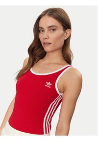 Adidas - adidas Body adicolor 3-Stripes JD4632 Czerwony Slim Fit. Kolor: czerwony. Materiał: bawełna #5