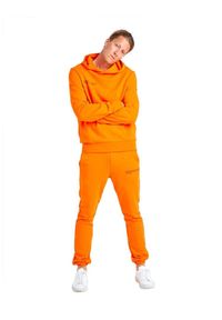 LEONE 1947 APPAREL - Męski dres z kapturem Only One. Kolor: pomarańczowy. Materiał: dresówka. Sport: fitness
