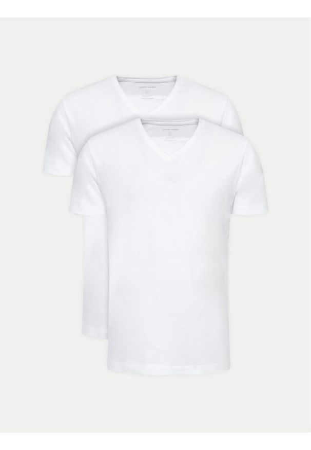 Pierre Cardin Komplet 2 t-shirtów 29991.000.9000 Biały Modern Fit. Kolor: biały. Materiał: bawełna