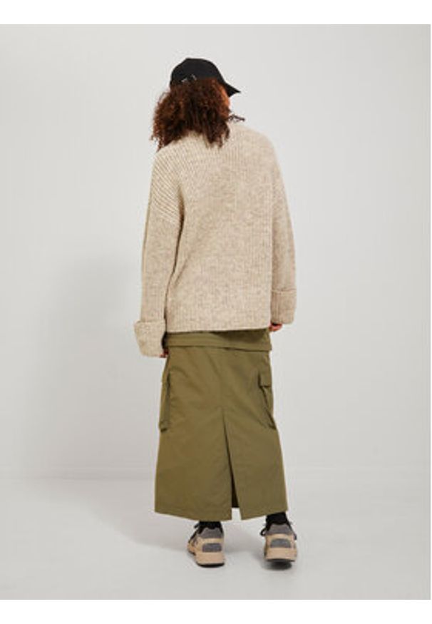 JJXX Sweter 12245453 Beżowy Relaxed Fit. Kolor: beżowy. Materiał: syntetyk