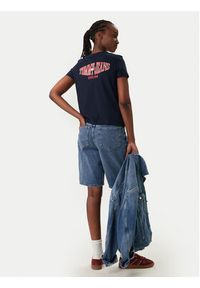 Tommy Jeans T-Shirt Wavy Flag DW0DW22274 Granatowy Regular Fit. Kolor: niebieski. Materiał: bawełna #2