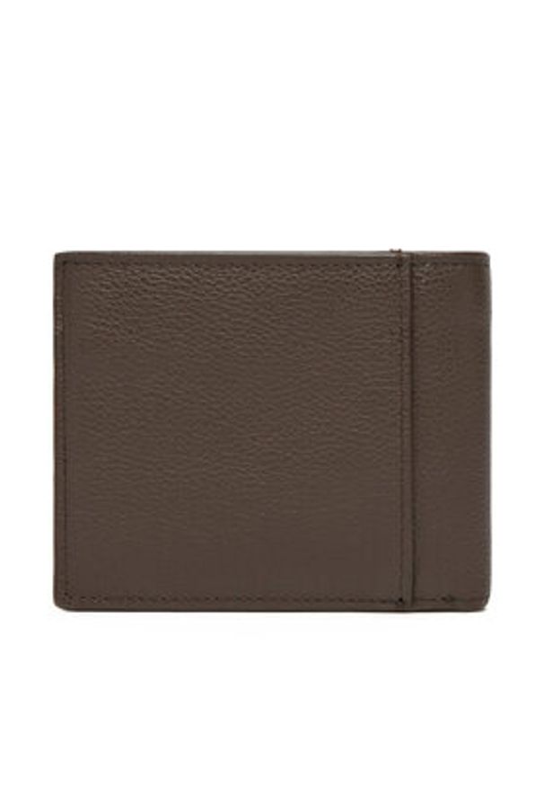 Calvin Klein Duży Portfel Męski Micropebble Billfold W Coin LV04D1033G Brązowy. Kolor: brązowy. Materiał: skóra