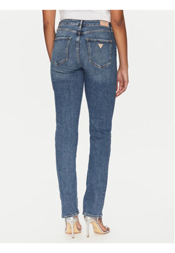 Guess Jeansy WBGA08 D4LT0 Niebieski Straight Fit. Kolor: niebieski