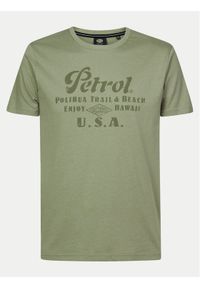 Petrol Industries T-Shirt M-1040-TSR600 Zielony Regular Fit. Kolor: zielony. Materiał: bawełna